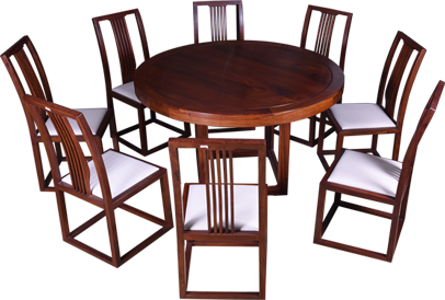 新中式圓臺餐桌