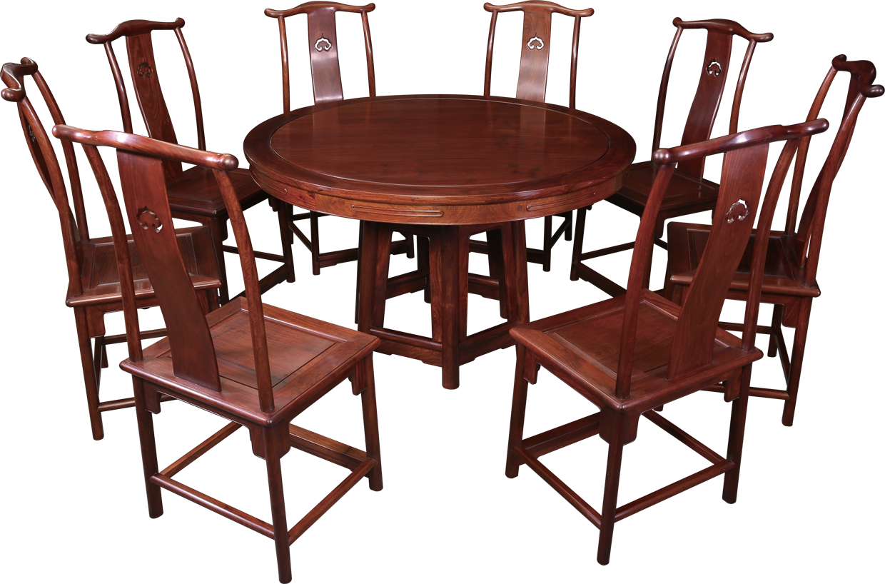 六角底座圓桌帶椅