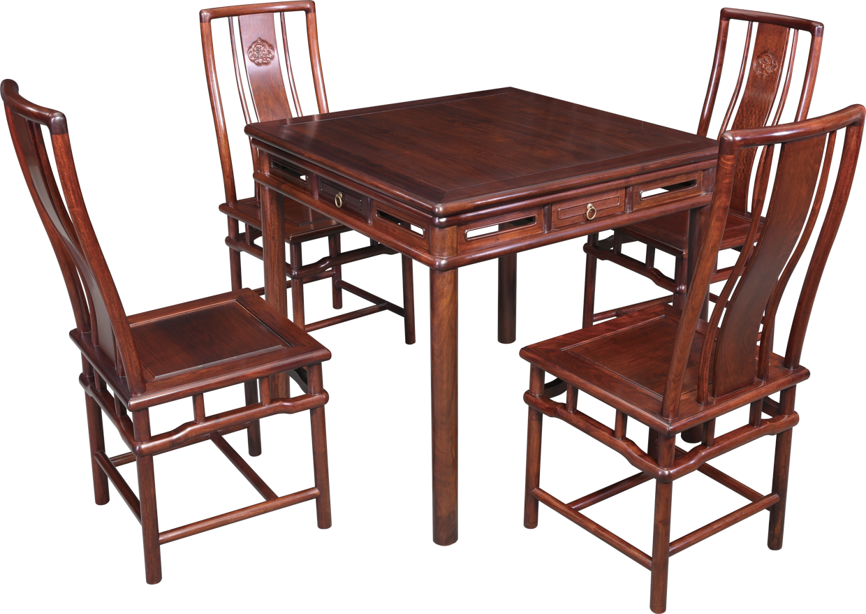 圓腳小方桌帶椅