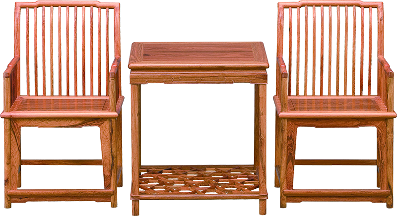 冰裂紋棋桌帶椅