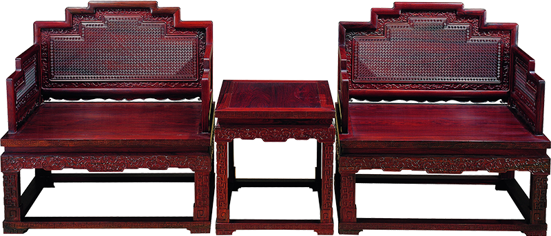 回紋寶座椅帶幾