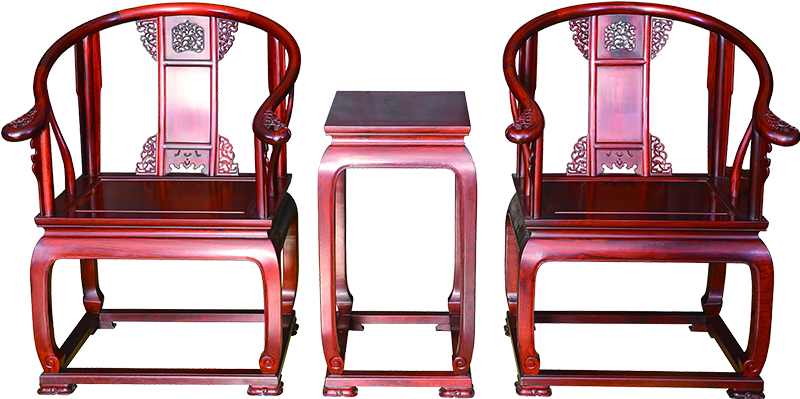 卷草紋圈椅帶幾 (2)