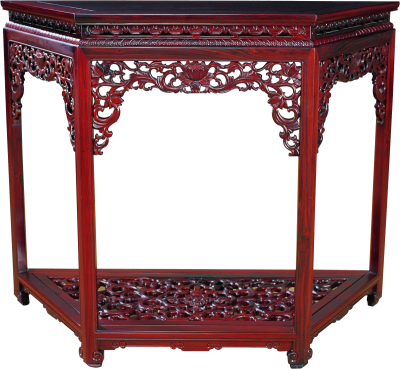 西番蓮紋梯形半圓桌