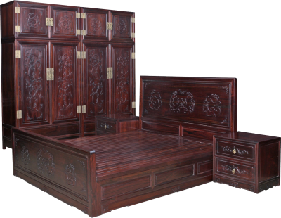 草龍床、草龍紋頂箱柜