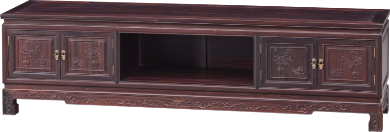 束腰花卉紋電視柜