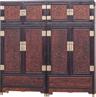 西洋花紋頂箱柜