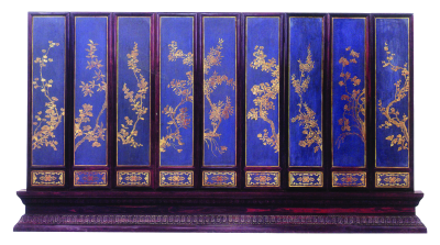 乾坤御書千字文圖屏風（反面）