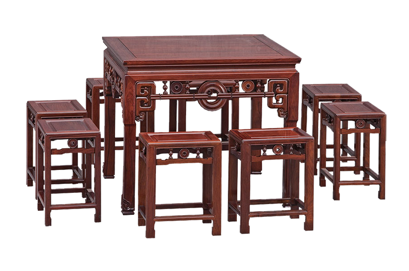 拱壁拉環(huán)四方桌帶凳