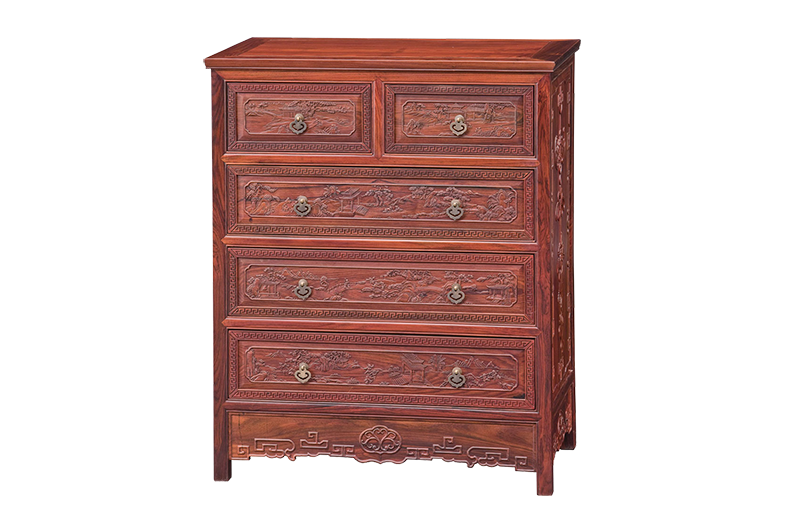 G32百子圖五斗柜